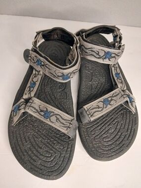 Teva Gray and Blue Men's Outdoor Sport Sandals